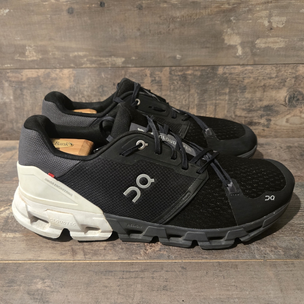 On Cloudflyer 4 Black White Running Shoes Mens ● 13